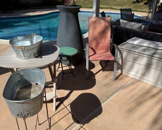 Outdoor entertainment. Rain Barrels and Rain Chains