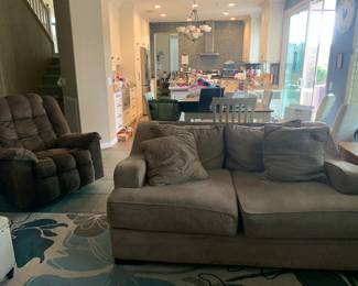 Loveseat and recliner