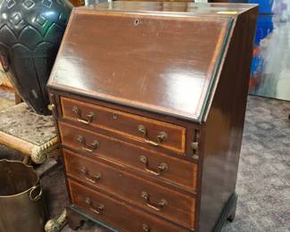Banded Mahogany Dropfront Desk