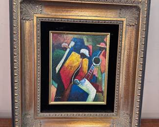 Original Jazz painting signed C. Carl