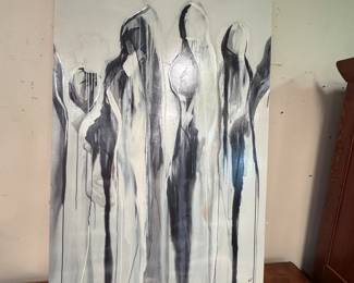 Very large Abstract on Canvas -Signed Taylor