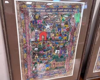 Mexican Folk Art Painting -Signed Faustino Venancio