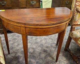 Demilune Mahogany game table
