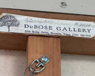 Original Tag from Dubose Gallery in Houston