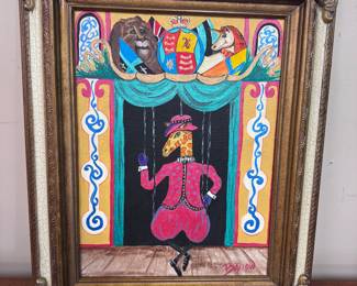 Whimsical original painting by Barrow