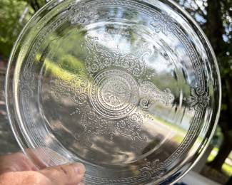 Vintage Fire King embossed pie pans, 6 available