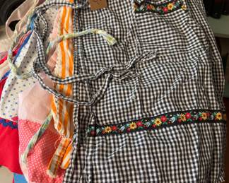 13 vintage lady’s aprons