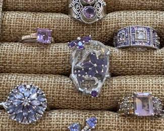 Amethyst rings
