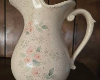 Vtg McCoy floral pitcher