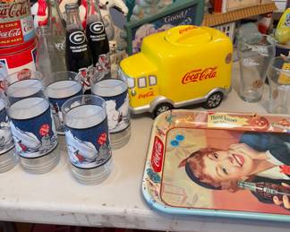 Coca Cola memorabilia including 1950’s tray