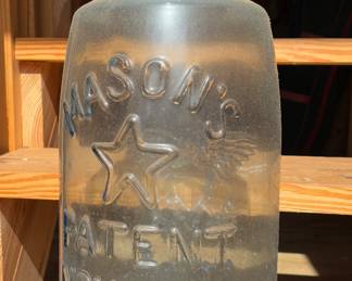 5 gallon Mason Patent Nov 30, 1858 Star Eagle Jar