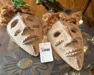 Signed Ceramic Tribal Mask