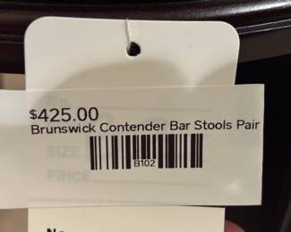 Brunswick Contender Bar Stools Pair