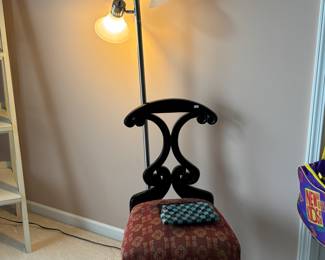 Floor Lamp, Antique Chair