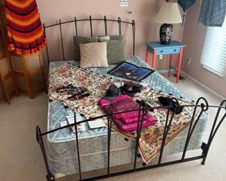 Full Size Metal Bed Frame, Sealy Full Size Mattress and Box Spring