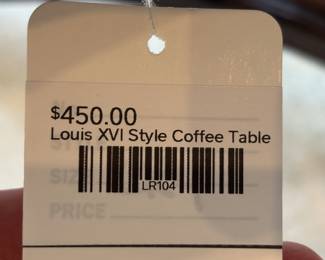 Louis XVI Style Coffee Table