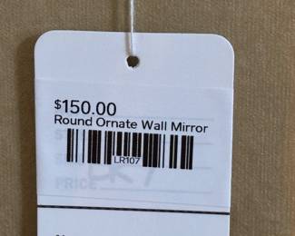 Round Ornate Wall Mirror