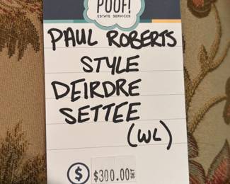 Paul Roberts Style Deirdre Settee