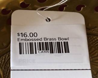 Embossed Brass Bowl