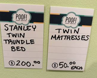 Stanley Twin Trundle Bed, Twin Mattresses