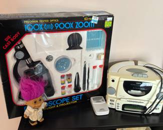 Microscope Set, Troll Doll, Radio
