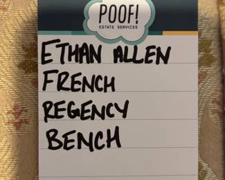 Ethan Allen French Regency Bench
