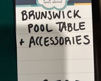 Brunswick Pool Table & Accessories