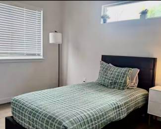 Twin bed with mattress