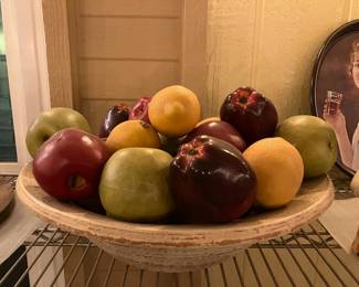 Faux Fruit in Bowl