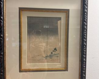 Beautiful matted and framed Japanese print