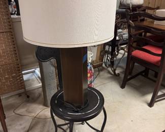 bronze rectangular lamp