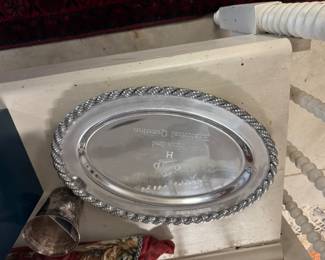 silverplate trophy tray