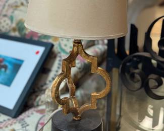 Petite gold gilt lamp
