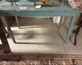 rustic wood table