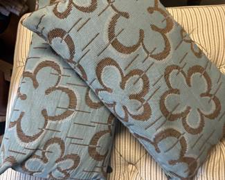 Three designer lumbar pillows