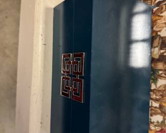 navy painted box