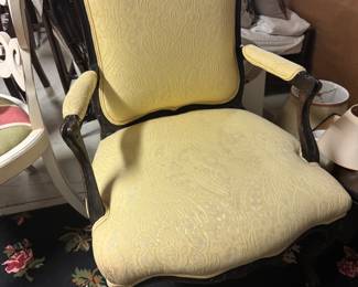 mahogany and upholstered fauteuil