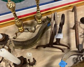 Fireplace andirons and fenders