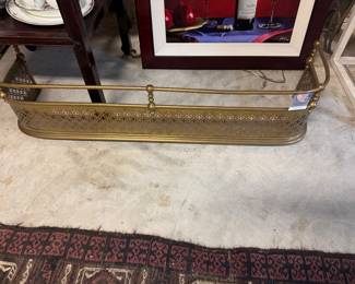 Brass fireplace fender