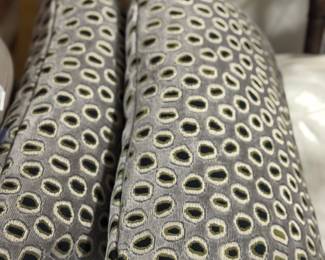Pair of plush designer large lumbar pillows
