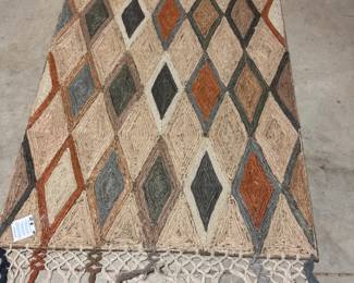 Jute diamond rug