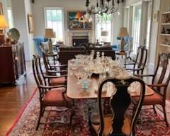 View of the dining room and living room