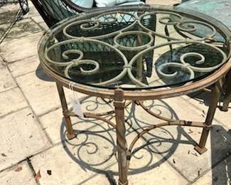 Iron patio table