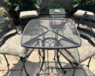 Patio table and two chairs