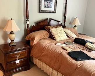 Pair of lamps and nightstands