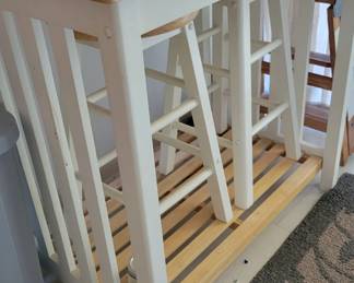 Table with storing stools