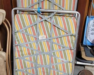 Aluminum lawn chairs with original covers