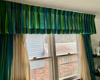 Mid Century Valence Drapes, FOR SALE