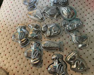 Vintage Tin Chocolate Candy Miniature  Molds 