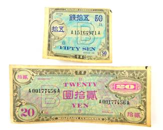 japanese papermoney yen